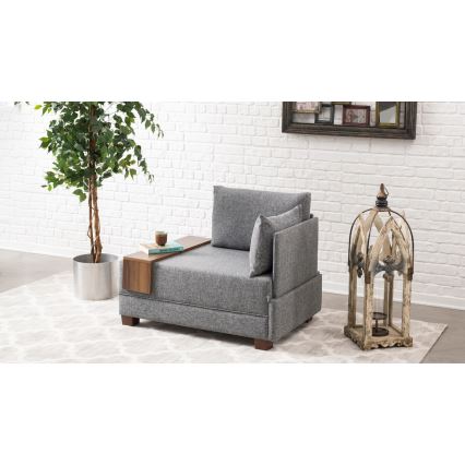 Hoekfauteuil TULA, grijs, rechts