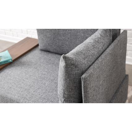 Hoekfauteuil TULA, grijs, rechts