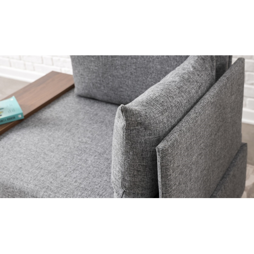 Hoekfauteuil TULA, grijs, rechts