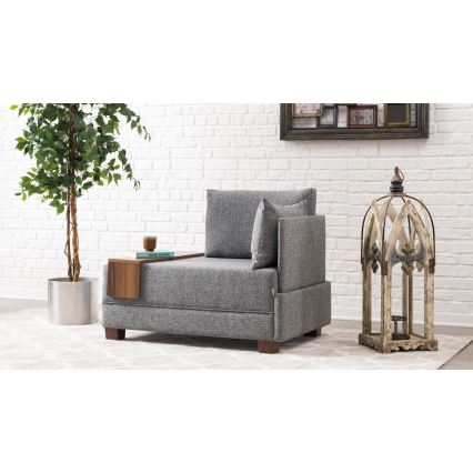 Hoekfauteuil TULA, grijs, rechts