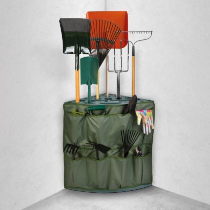 Hoekhouder voor tuingereedschap 43x43x59 cm, groen