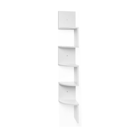 Hoekige wandplank SNAKE wit