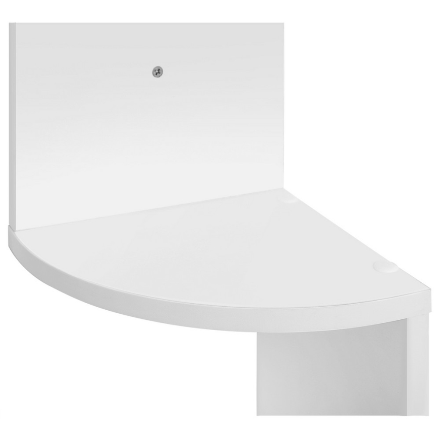 Hoekige wandplank SNAKE wit