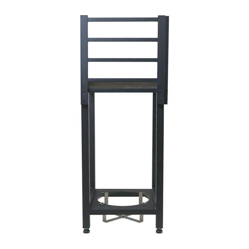 Hoekmodule voor buiten 47x47x123 cm zwart/roestvrij staal
