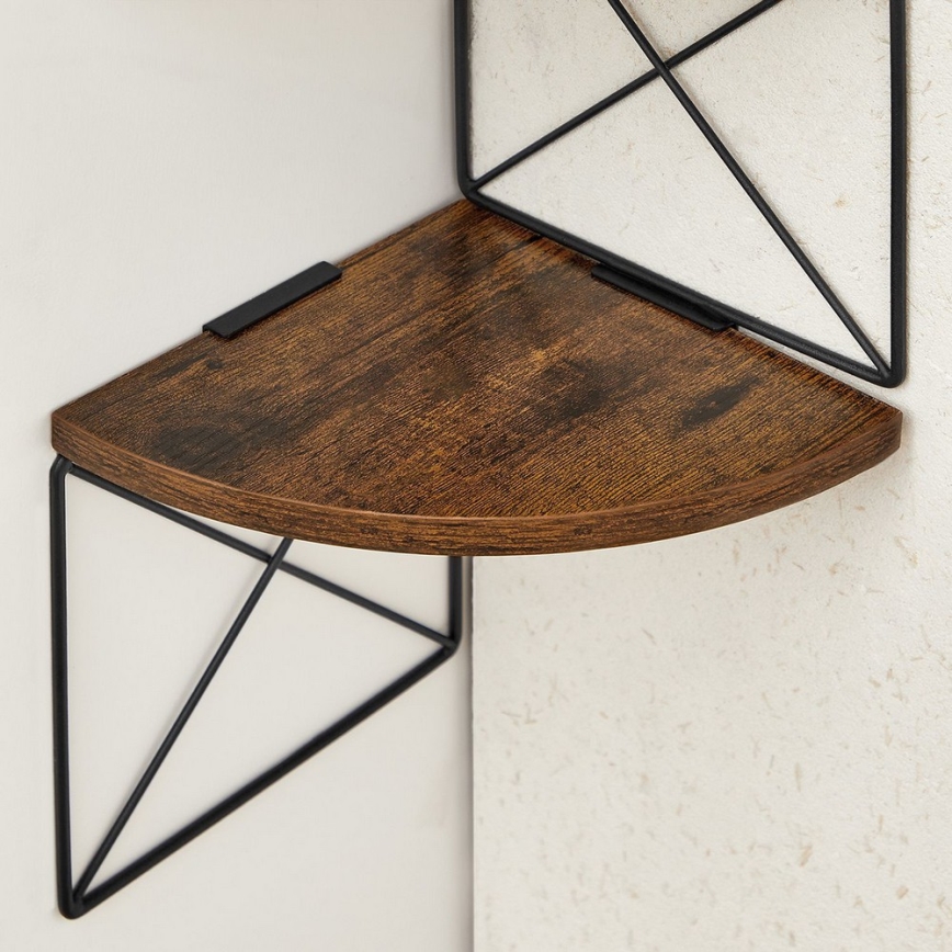 Hoekwandplank SNAKE bruin/zwart