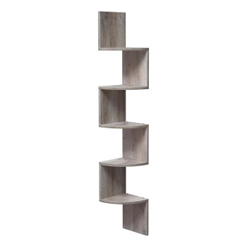 Hoekwandplank SNAKE grijs/bruin