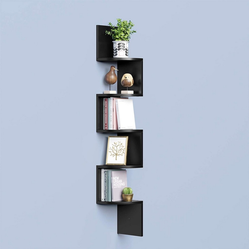 Hoekwandplank SNAKE zwart