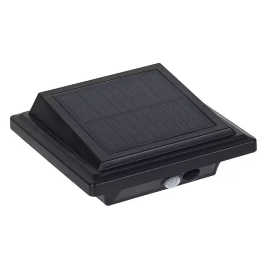 HÖFFTECH - Applique murale solaire LED avec détecteur de mouvement et détecteur crépusculaire, 3,7 V, 2000 mAh, IP65