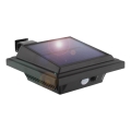 HÖFFTECH - Applique murale solaire LED avec détecteur de mouvement et détecteur crépusculaire, 3,7 V, 2000 mAh, IP65