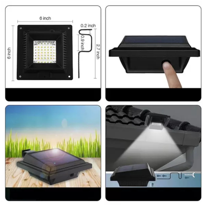 HÖFFTECH - LED zonne-wandlamp met bewegings- en schemersensor LED/3,7V 2000 mAh IP65