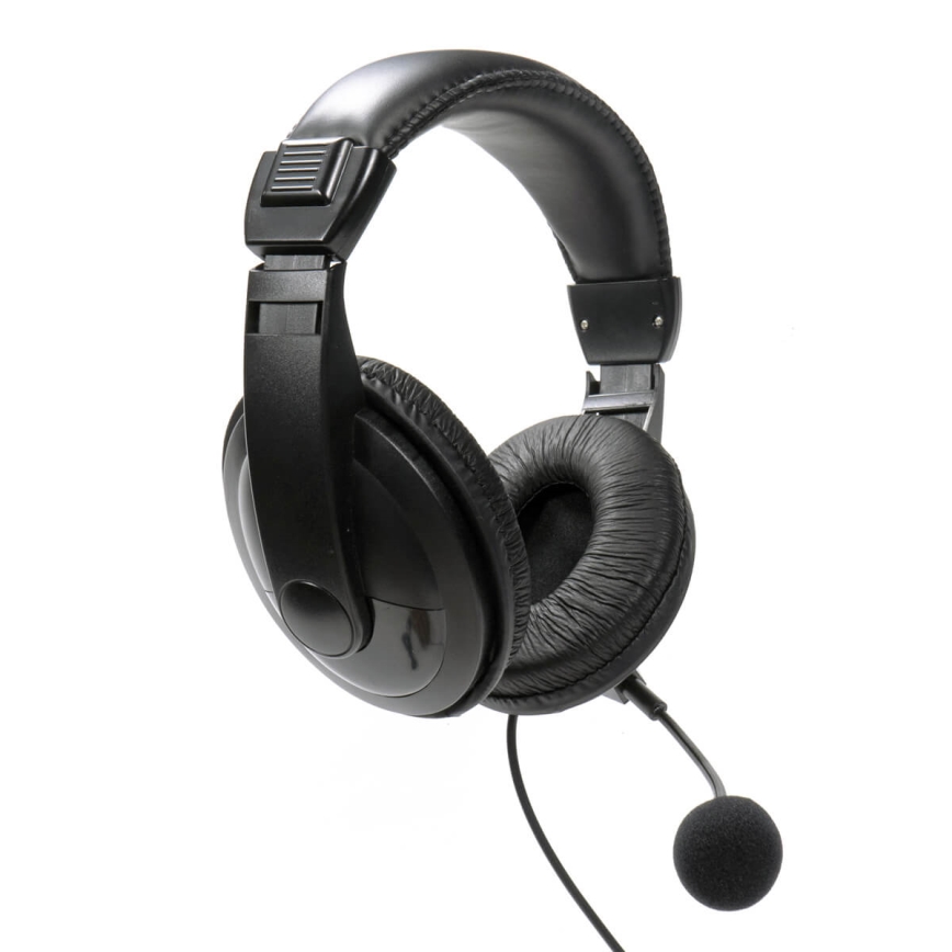Hoofdtelefoon met microfoon zwart USB