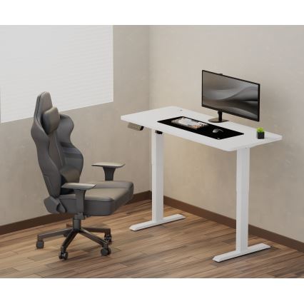 Hoogte verstelbaar bureau LEVANO 140x60 cm wit