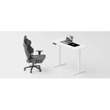 Hoogte verstelbaar bureau LEVANO 140x60 cm wit