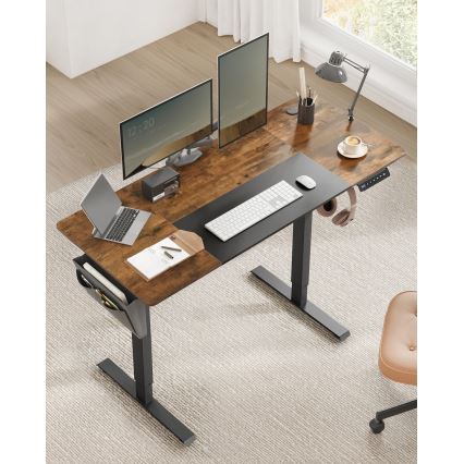 Hoogteverstelbaar bureau SOLEA-X bruin/zwart