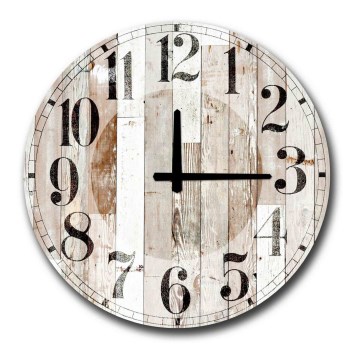 Horloge murale 50 cm 1xAA marron