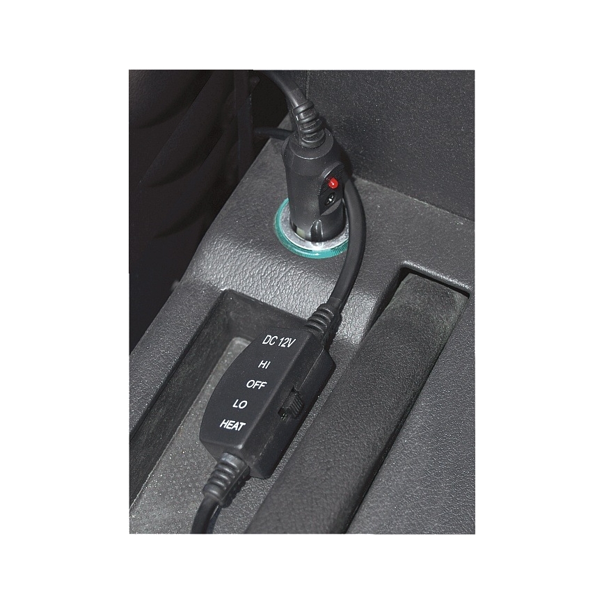 Housse de siège chauffante avec thermostat 12V grise/noire