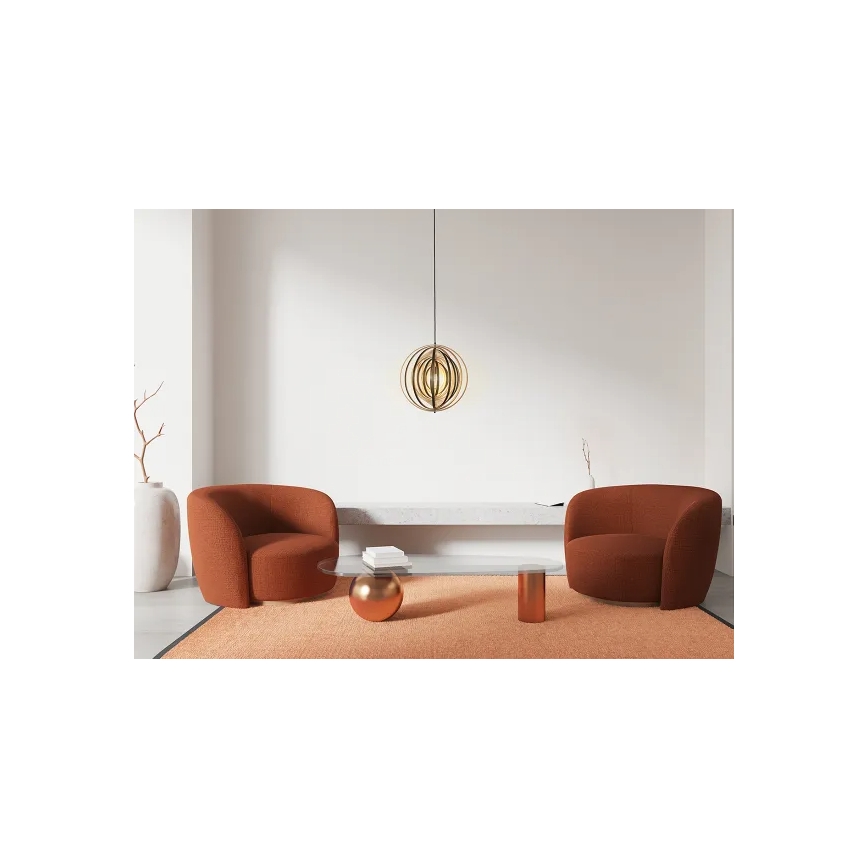 Houten hanglamp aan snoer 1xE27/60W/230V Ø 43,5 cm massief/fineer/rubberhout