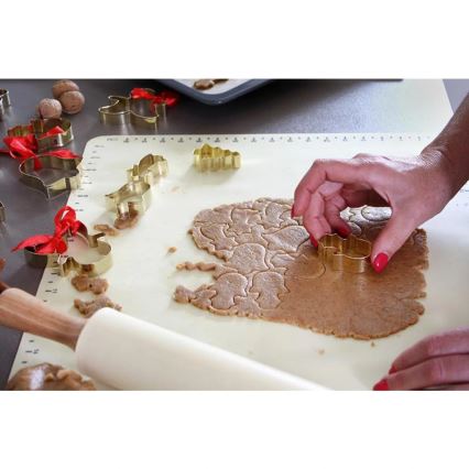 Houten roller met siliconen TORO 43 cm, crème