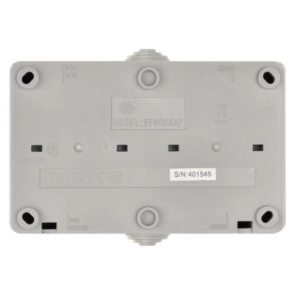 Huis schakelaar afwisselend nr. 6 met stopcontact 250V/16A IP44 grijs