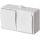 Huis schakelaar afwisselend nr. 6 met stopcontact 250V/16A IP44 wit