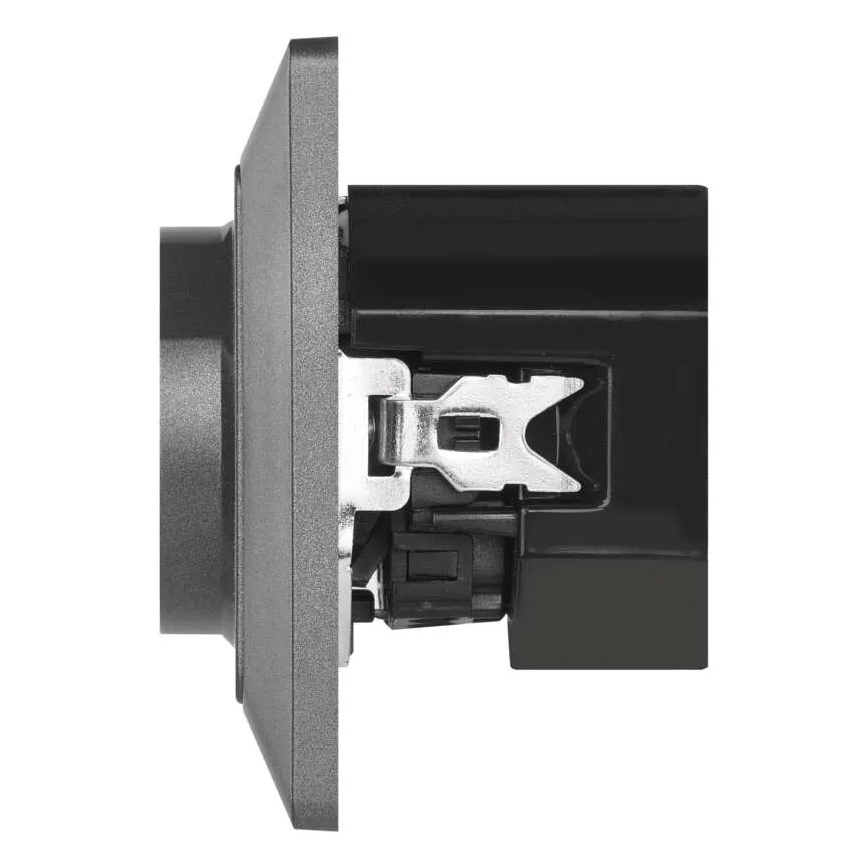Huishoudelijke wandcontactdoos met USB-A+USB-C, Frans, 250V/16A, antraciet