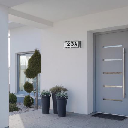 Huisnummer 1xE27/14W/230V IP54