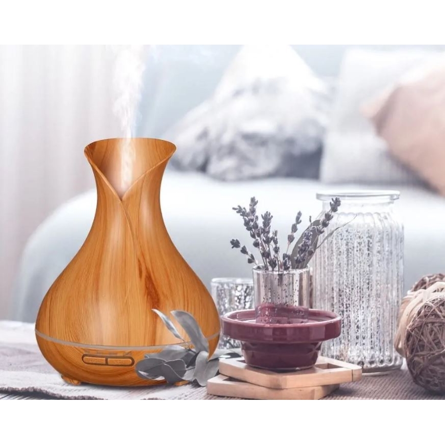 Humidificateur et ioniseur d'air LED RGB 400 ml
