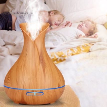 Humidificateur et ioniseur d'air LED RGB 400 ml