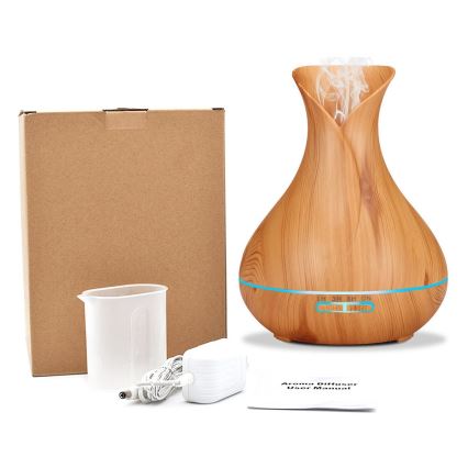 Humidificateur et ioniseur d'air LED RGB 400 ml