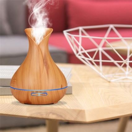 Humidificateur et ioniseur d'air LED RGB 400 ml