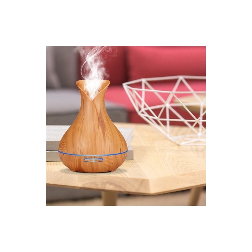 Humidificateur et ioniseur d'air LED RGB 400 ml