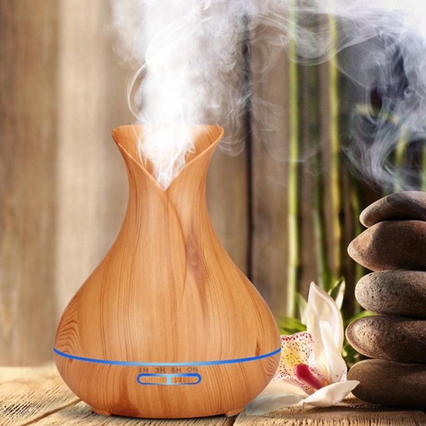 Humidificateur et ioniseur d'air LED RGB 400 ml