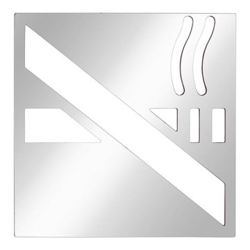 Icône Fumer 12x12 cm inox/argenté