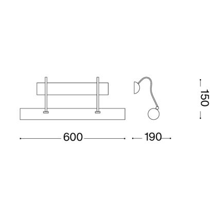 Ideal Lux - Applique LED pour tableau 4xG9/3W/230V bronze