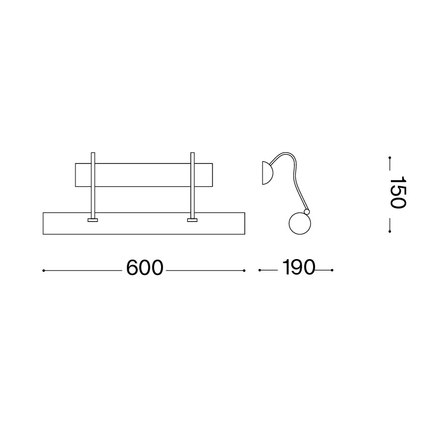 Ideal Lux - Applique LED pour tableau 4xG9/3W/230V bronze