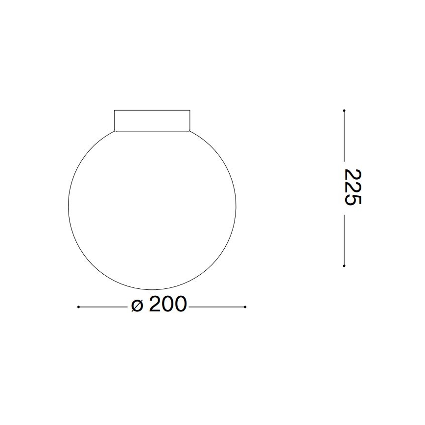 Ideal Lux - Applique murale CARTA 1xE27/25W/230V d. 20 cm blanc