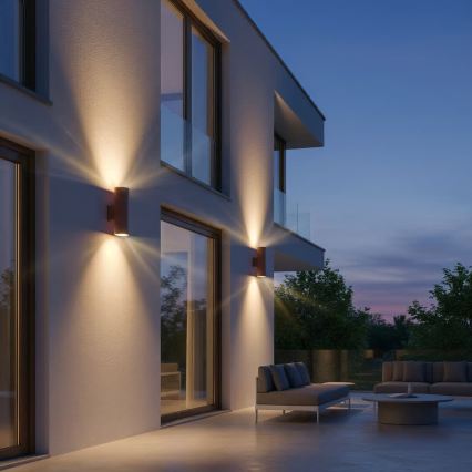 Ideal Lux - Applique murale d'extérieur GUN 1xGU10/35W/230V 21 cm IP44 marron