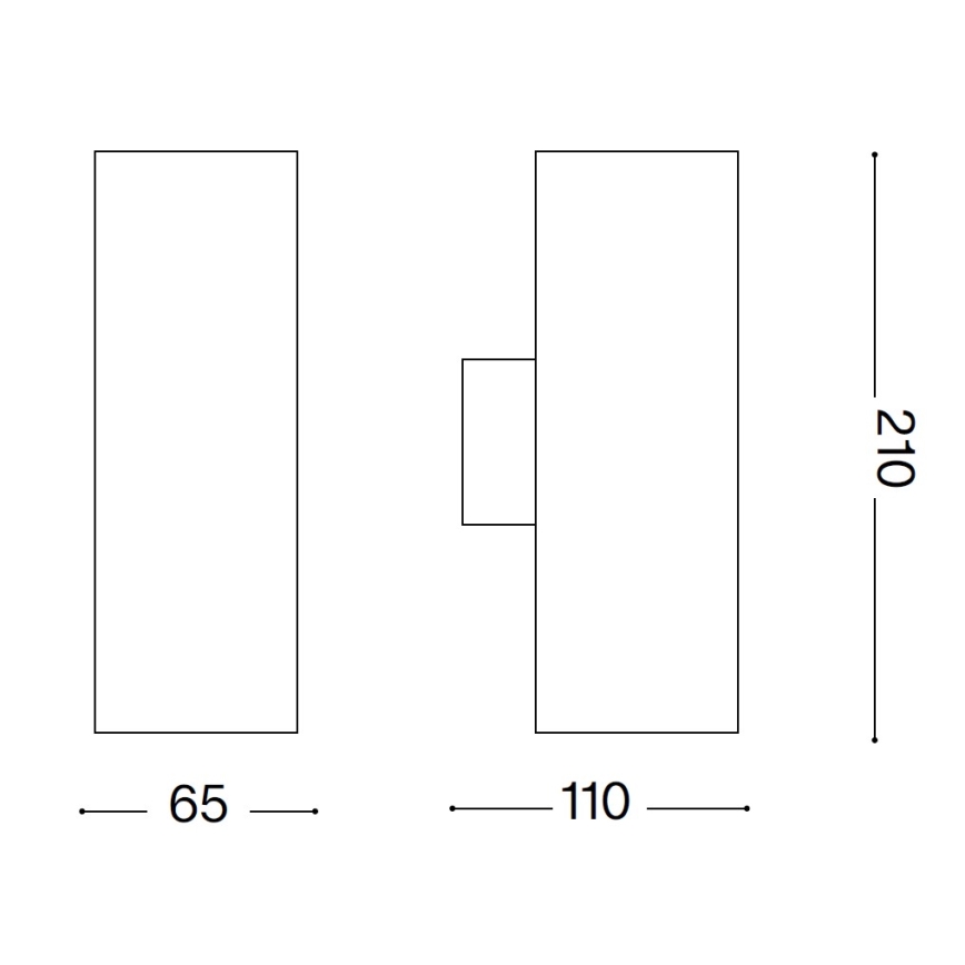 Ideal Lux - Applique murale d'extérieur GUN 1xGU10/35W/230V 21 cm IP44 marron