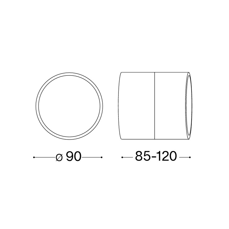 Ideal Lux - Applique murale d'extérieur OMEGA LED/7W/230V IRC 90 IP54 blanche