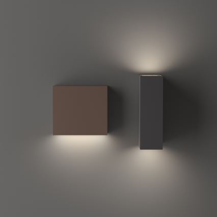 Ideal Lux - Applique murale d'extérieur TETRIS 1xG9/15W/230V IP44 marron