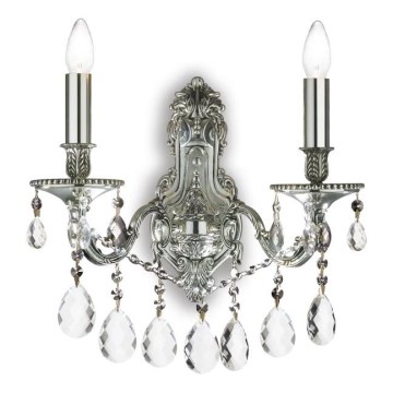Ideal Lux - Applique murale en cristal GIOCONDA 2xE14/40W/230V argent
