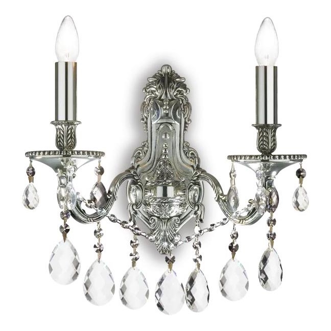 Ideal Lux - Applique murale en cristal GIOCONDA 2xE14/40W/230V argent