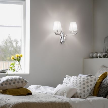 Ideal Lux - Applique murale en cristal PEGASO 2xE14/28W/230V chrome brillant