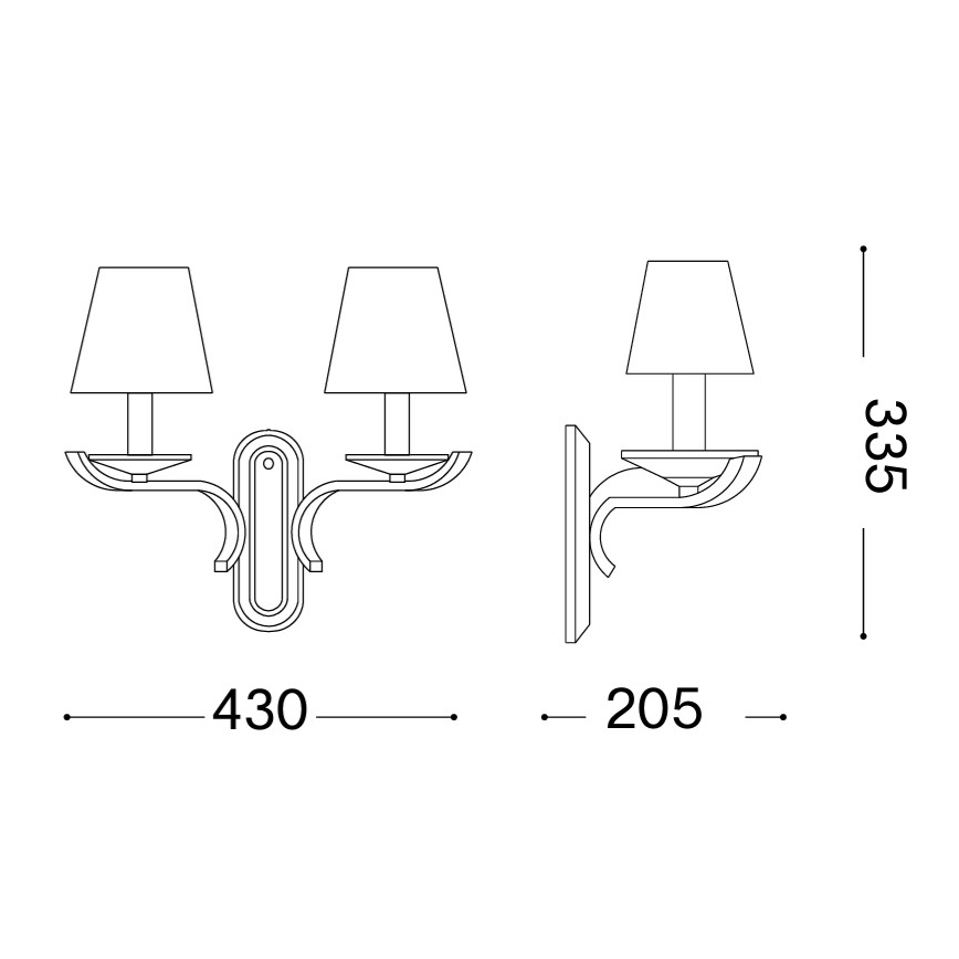 Ideal Lux - Applique murale en cristal PEGASO 2xE14/28W/230V chrome brillant