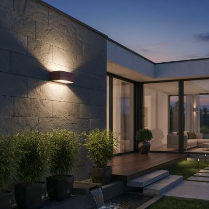 Ideal Lux - Applique murale extérieure ANDROMEDA 1xE27/60W/230V IP55 marron