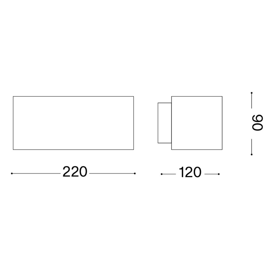 Ideal Lux - Applique murale extérieure ANDROMEDA 1xE27/60W/230V IP55 marron