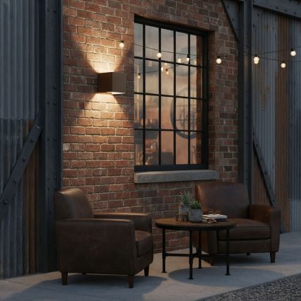 Ideal Lux - Applique murale extérieure ATOM LED/12W/230V CRI 90 IP54 marron