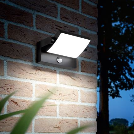 Ideal Lux - Applique murale extérieure avec détecteur SWIPE LED/21W/230V CRI 90 IP54 noir