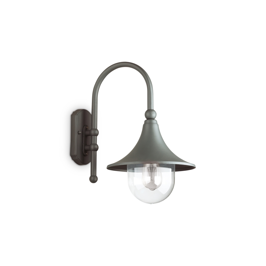 Ideal Lux - Applique murale extérieure CIMA 1xE27/52W/230V IP43 anthracite