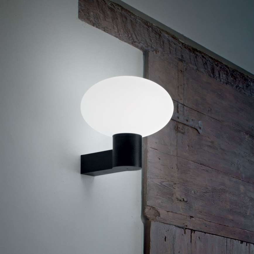 Ideal Lux - Applique murale extérieure CLIO 1xE27/42W/230V IP44 noir